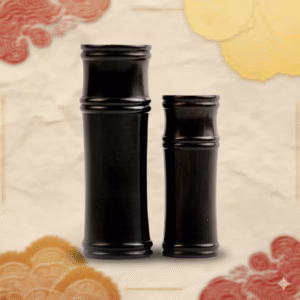 天然黑檀竹節形筒印