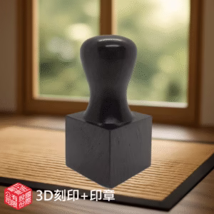天然黑檀公司章3D刻印