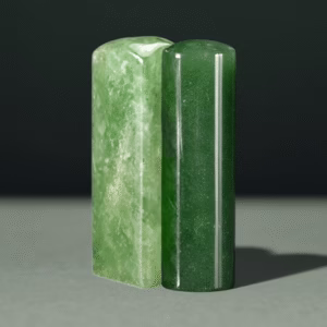 天然綠草莓晶印章