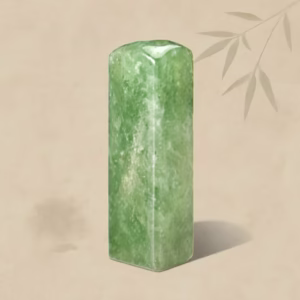 天然綠草莓晶印章