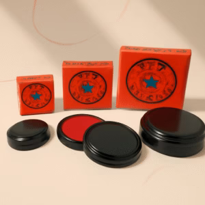 萬年紅盒裝印泥 - 小盒 (內徑4.2公分/外徑5.1公分)