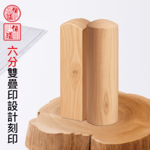天然六分紅龍柏雙疊印印章