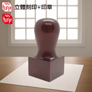 天然紅檀立體公司章