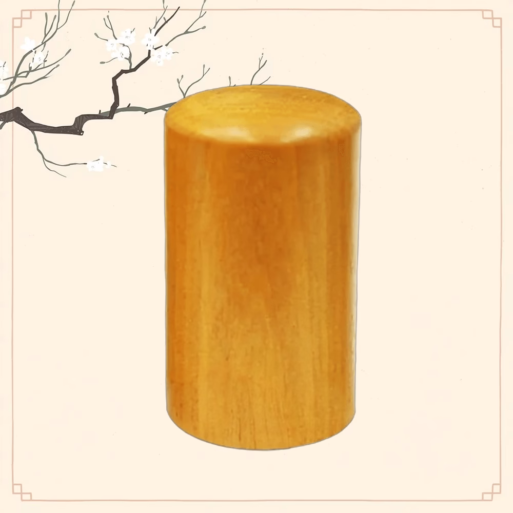 天然桃木圓形神明章