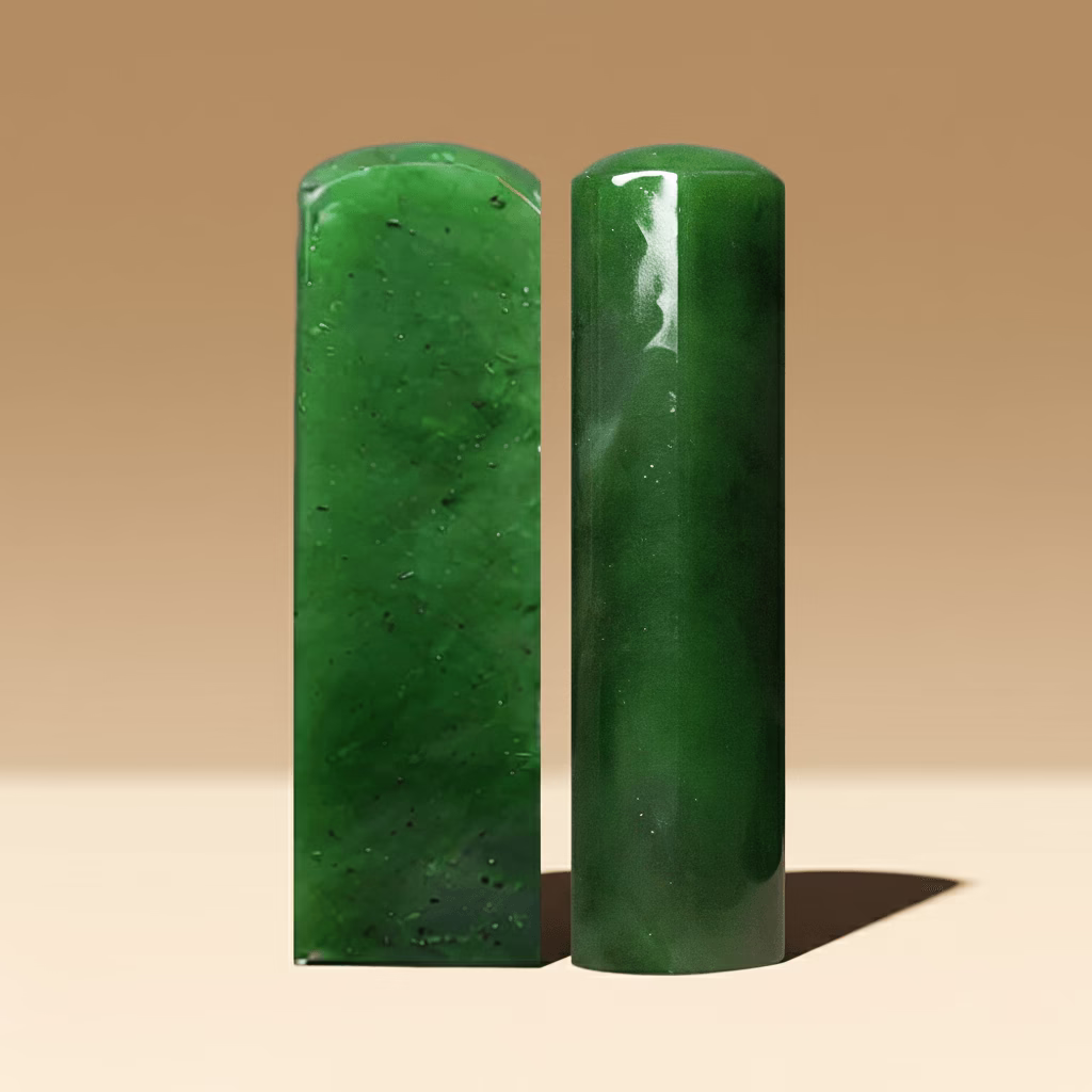 天然加拿大碧玉印章