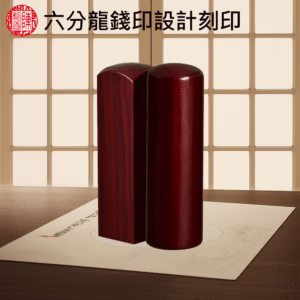天然紅紫檀六分龍錢印印章