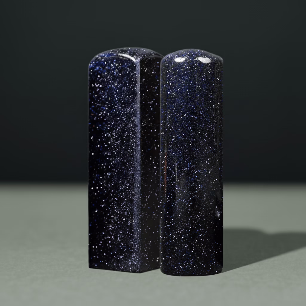 天然藍砂石印章