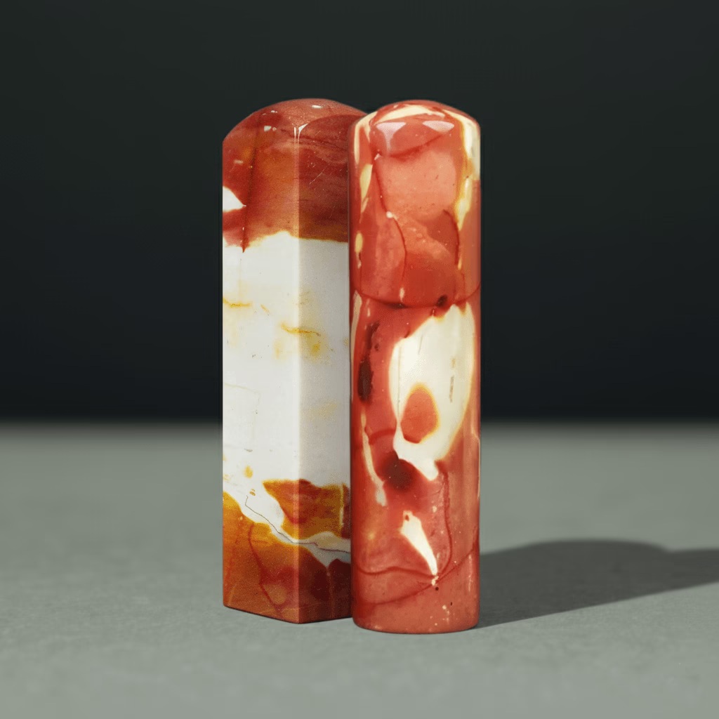 天然莫哥石印章