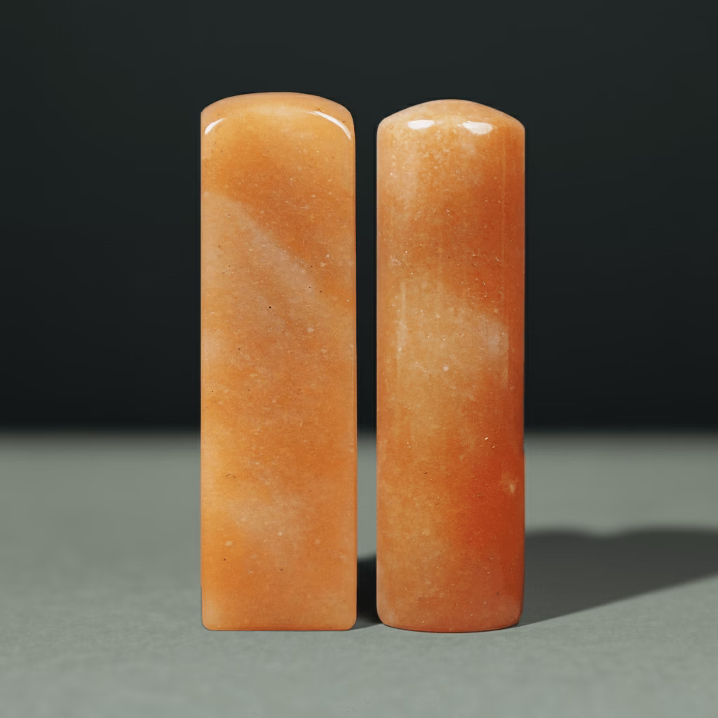 天然紅東菱玉印章