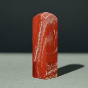天然紅碧玉印章
